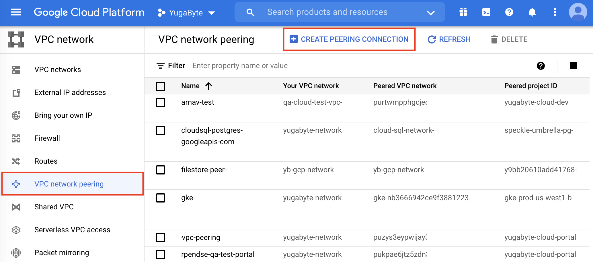VPC network peering in GCP VPC network peering in GCP