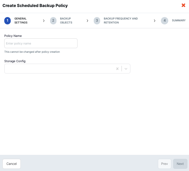 Create Scheduled Backup Create Scheduled Backup